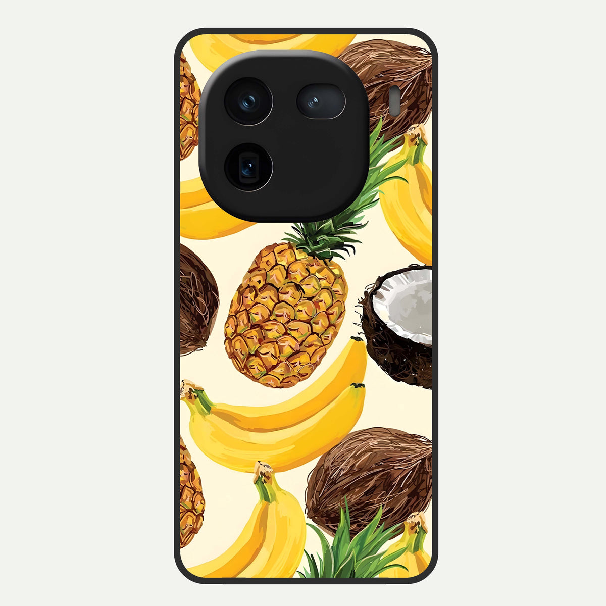  Tropical Fruit Mood Glass Case For iQOO 12 5G back cover – full design glossy printed glass finish