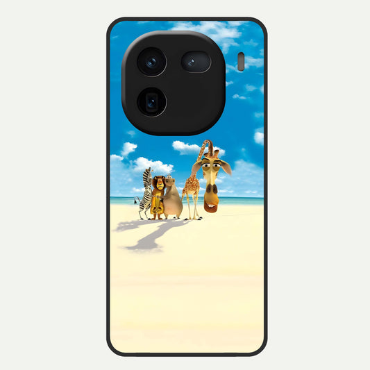  Tropical Fun Squad Glass Case For iQOO 12 5G back cover – full design glossy printed glass finish