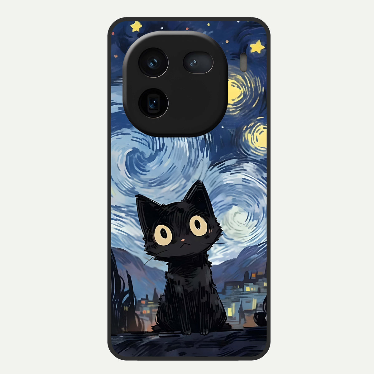  Van Gogh Cat Glass Case For iQOO 12 5G back cover – full design glossy printed glass finish