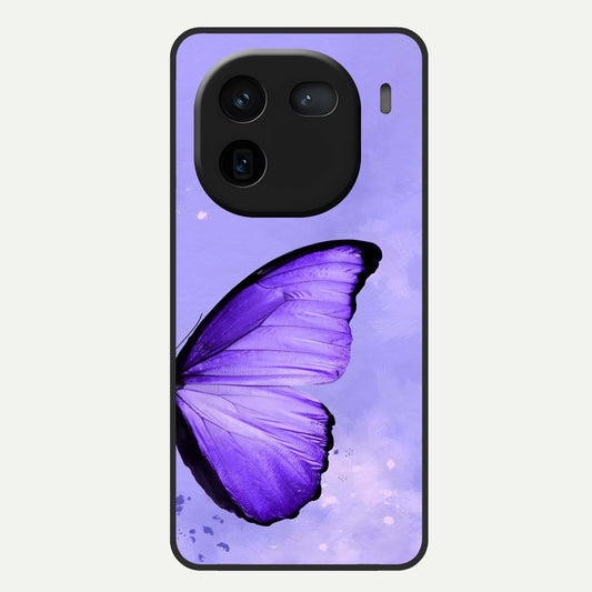  Violet Dream Wing Glass Case For iQOO 12 5G back cover – full design glossy printed glass finish