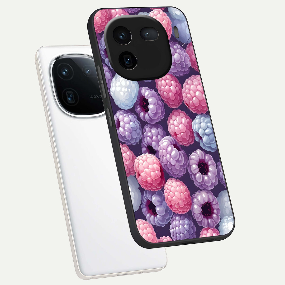  Berry Candy Pop phone case For iQOO 12 5G showing premium glass back cover with detailed artwork