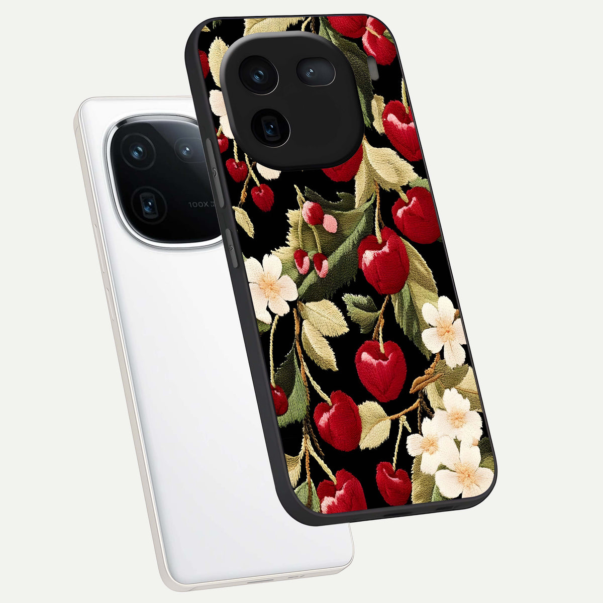  Blooming Spendor Bird phone case For iQOO 12 5G showing premium glass back cover with detailed artwork