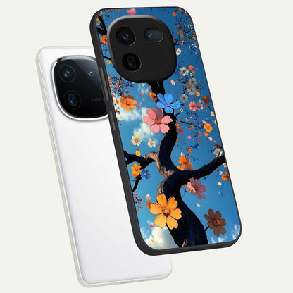  Blossom Dream Sky phone case For iQOO 12 5G showing premium glass back cover with detailed artwork