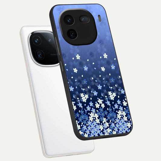  Blue Starry phone case For iQOO 12 5G showing premium glass back cover with detailed artwork