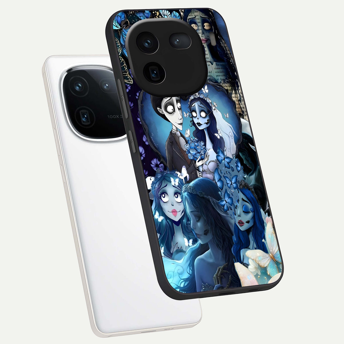  Butterfly Ghost Soul phone case For iQOO 12 5G showing premium glass back cover with detailed artwork
