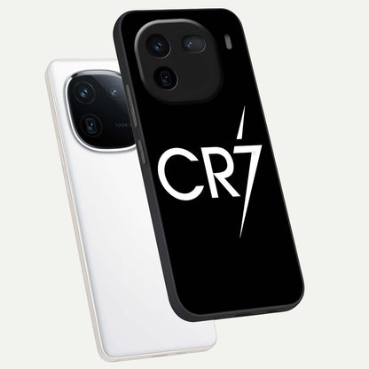  CR7 Elite Strike phone case For iQOO 12 5G showing premium glass back cover with detailed artwork