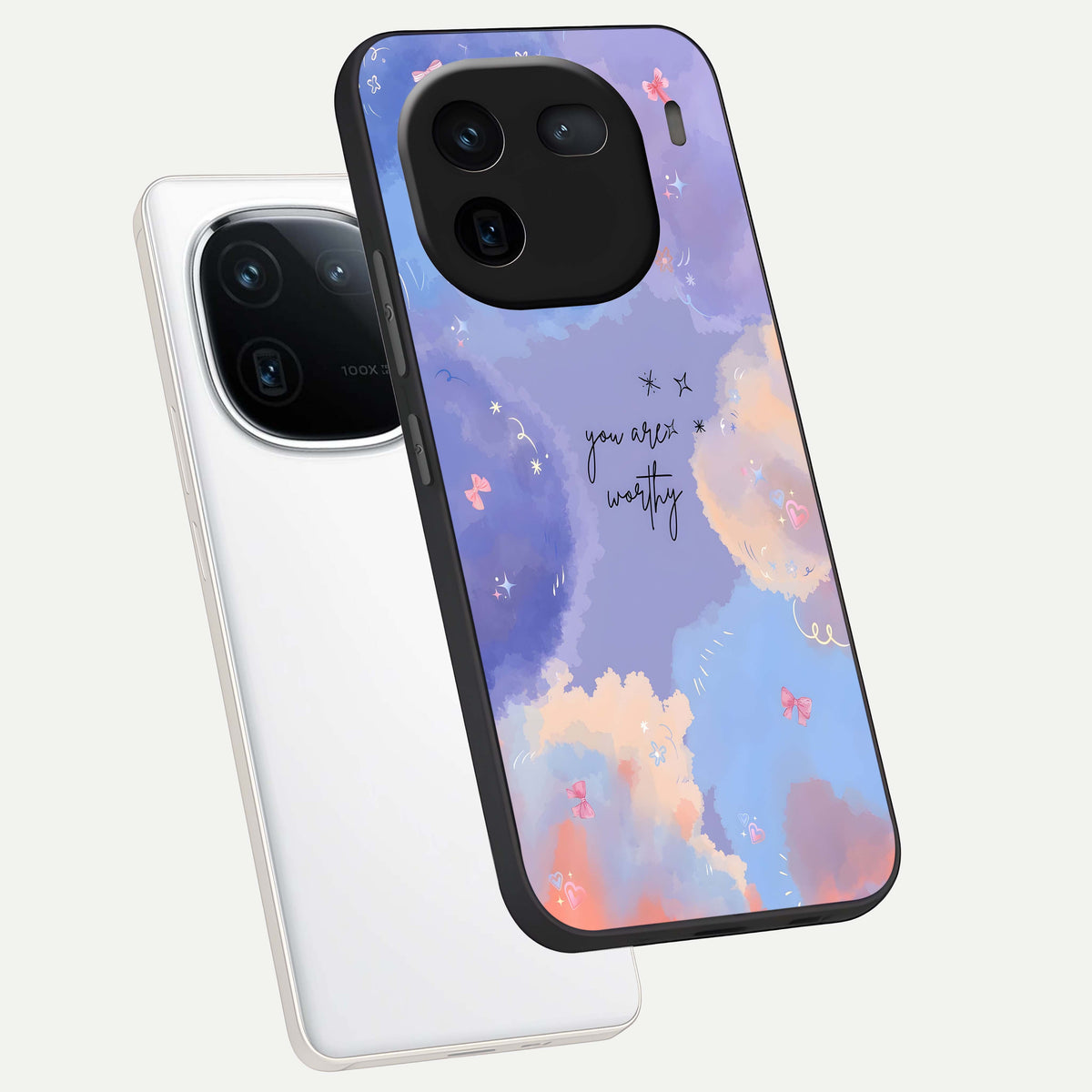  Celestial Cloud Magic phone case For iQOO 12 5G showing premium glass back cover with detailed artwork