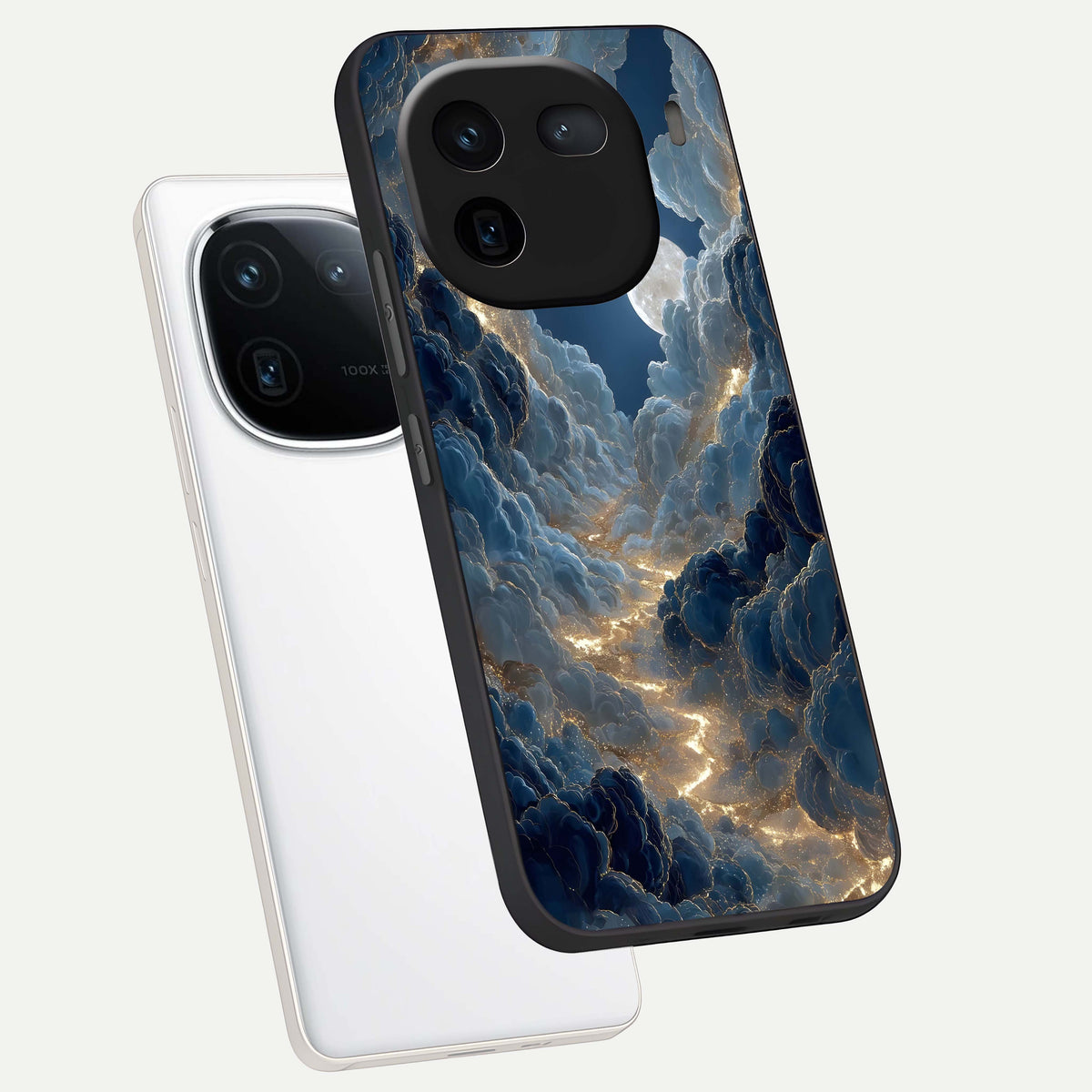  Celestial Cloud Road phone case For iQOO 12 5G showing premium glass back cover with detailed artwork