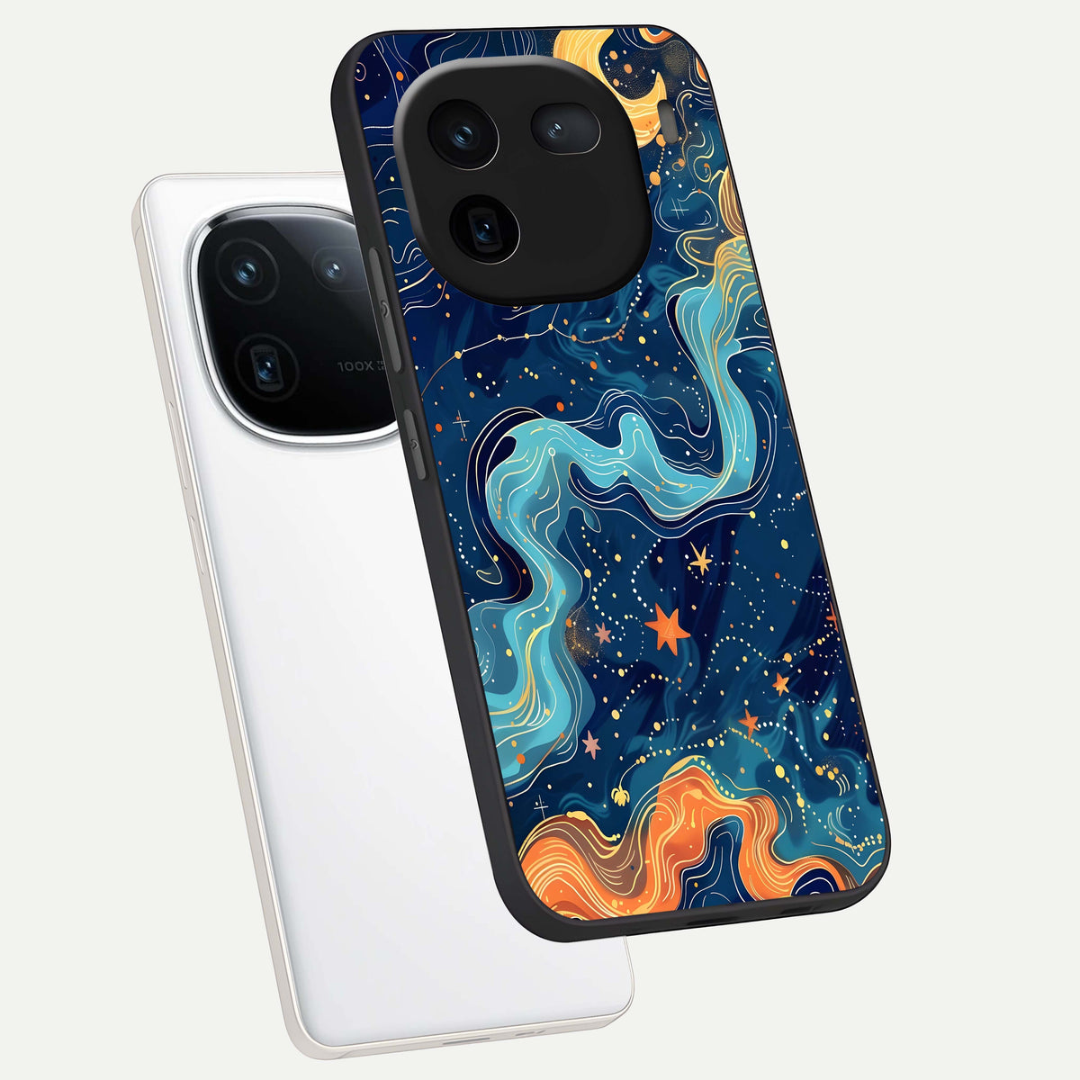 Celestial Dream Flow phone case For iQOO 12 5G showing premium glass back cover with detailed artwork