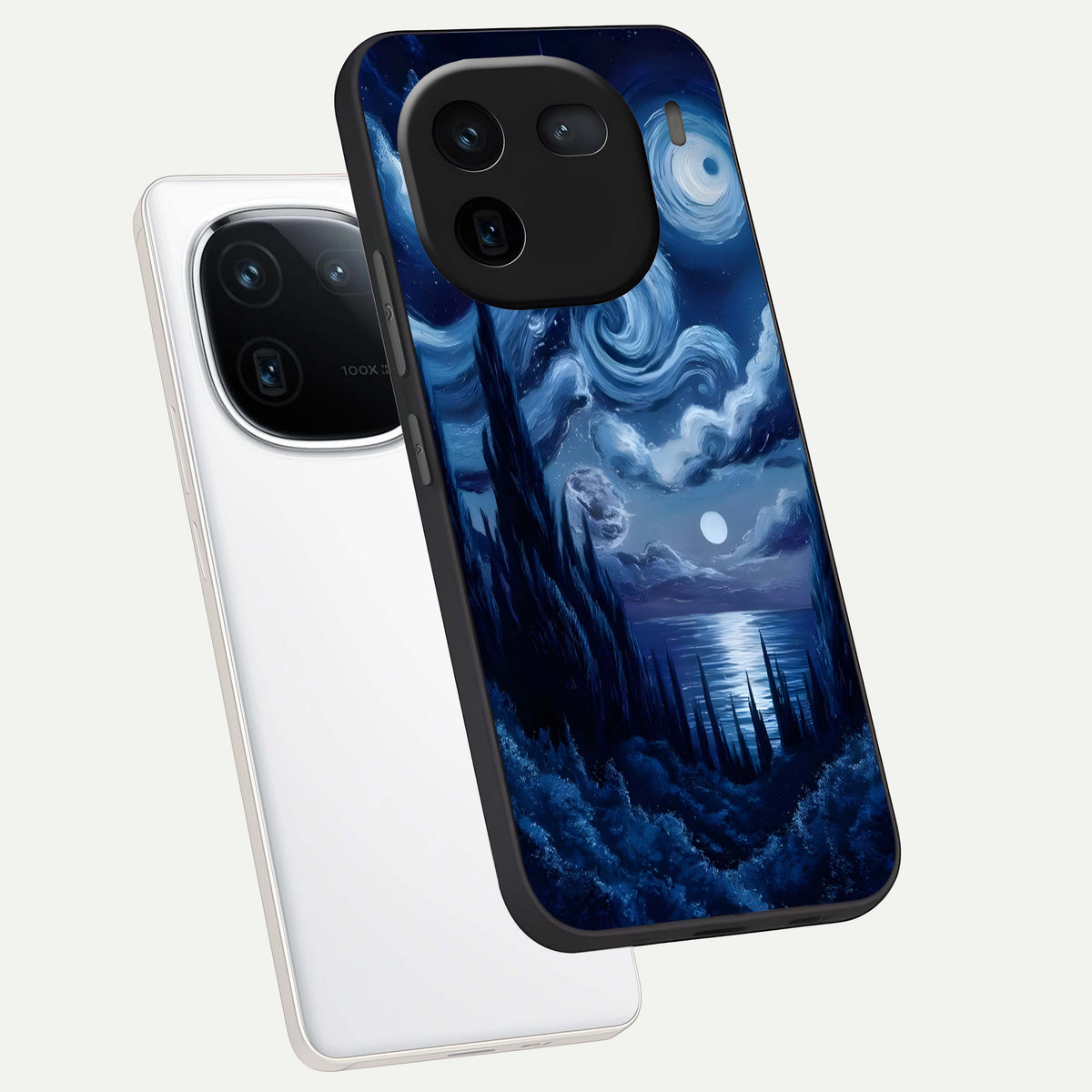  Celestial Dream Van Gogh phone case For iQOO 12 5G showing premium glass back cover with detailed artwork