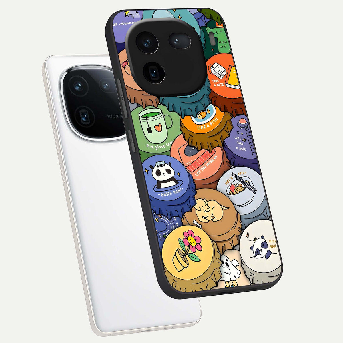  Coins Patterns phone case For iQOO 12 5G showing premium glass back cover with detailed artwork