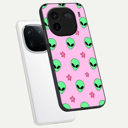  Cosmic Cute Crush phone case For iQOO 12 5G showing premium glass back cover with detailed artwork
