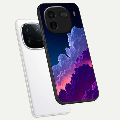  Dreamy Cloud Skies phone case For iQOO 12 5G showing premium glass back cover with detailed artwork