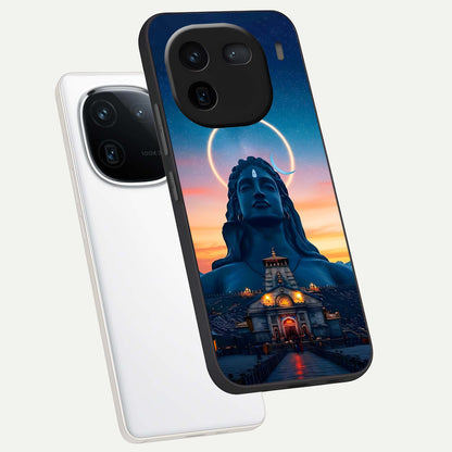  Eternal Shiva Aura phone case For iQOO 12 5G showing premium glass back cover with detailed artwork