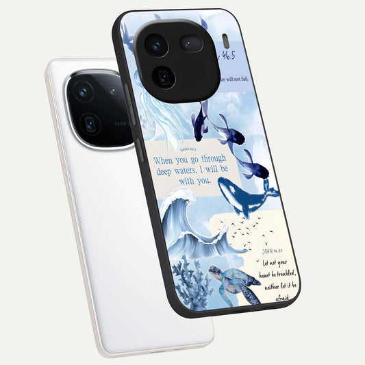  Faithful Ocean Promise phone case For iQOO 12 5G showing premium glass back cover with detailed artwork