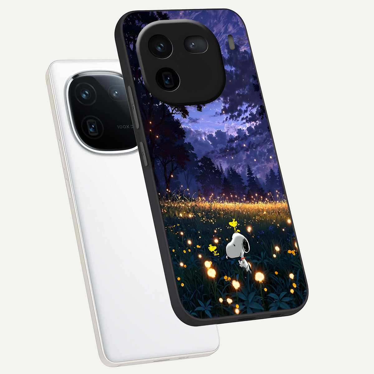  Firefly Meadow Magic phone case For iQOO 12 5G showing premium glass back cover with detailed artwork