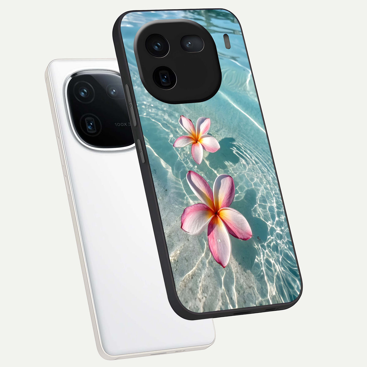  Floating Bloom Bliss phone case For iQOO 12 5G showing premium glass back cover with detailed artwork