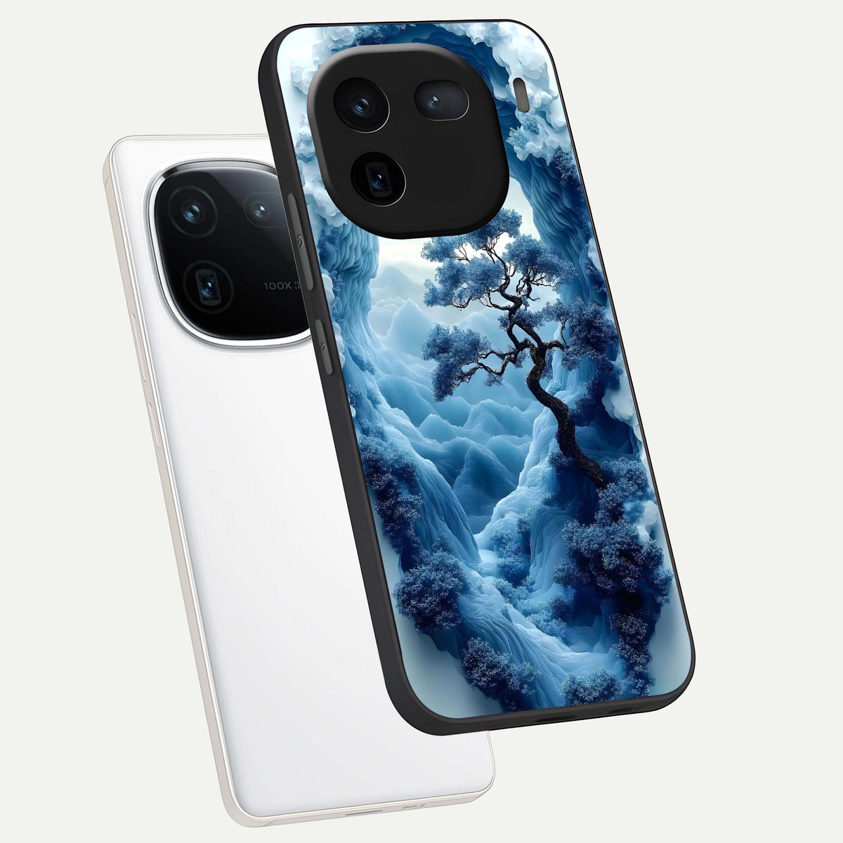  Frozen Serenity Gate phone case For iQOO 12 5G showing premium glass back cover with detailed artwork