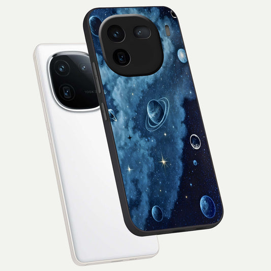  Galaxy Dream Space phone case For iQOO 12 5G showing premium glass back cover with detailed artwork