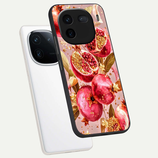  Golden Bloom Glow phone case For iQOO 12 5G showing premium glass back cover with detailed artwork