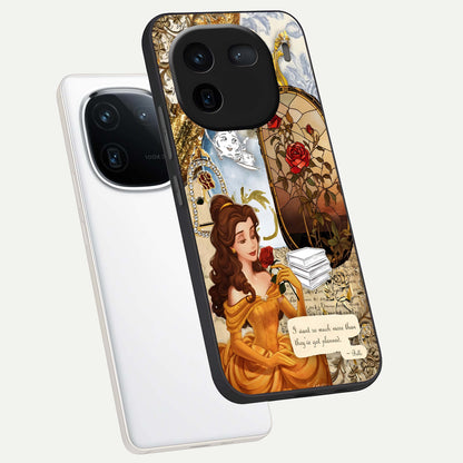  Golden Dream Belle phone case For iQOO 12 5G showing premium glass back cover with detailed artwork