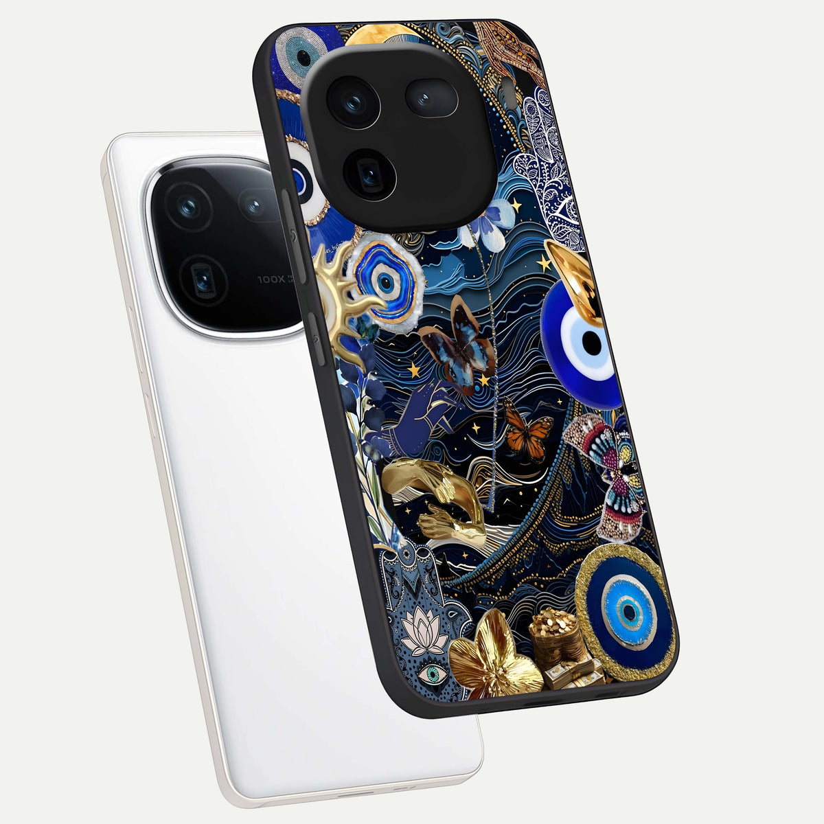  Golden Moon Magic phone case For iQOO 12 5G showing premium glass back cover with detailed artwork