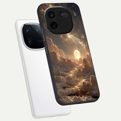  Golden Sky Dream phone case For iQOO 12 5G showing premium glass back cover with detailed artwork
