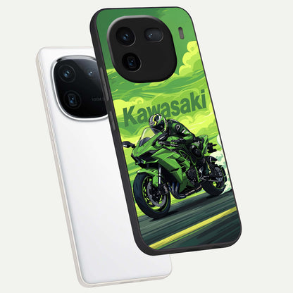  Greenery Sky phone case For iQOO 12 5G showing premium glass back cover with detailed artwork