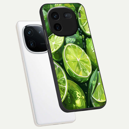  Green Kawasaki phone case For iQOO 12 5G showing premium glass back cover with detailed artwork