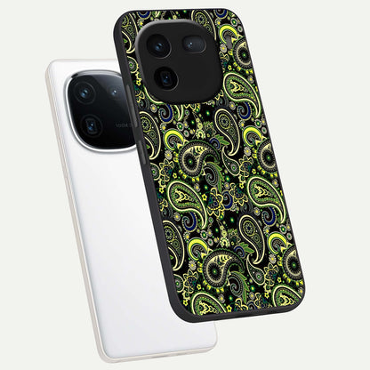  Green Lemon phone case For iQOO 12 5G showing premium glass back cover with detailed artwork