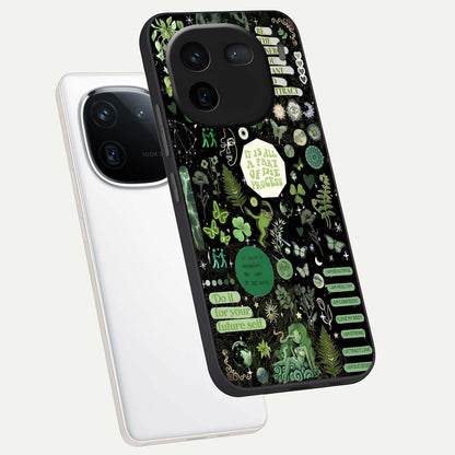  Green Mandala Pattern phone case For iQOO 12 5G showing premium glass back cover with detailed artwork