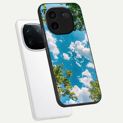  Green Moon Energy phone case For iQOO 12 5G showing premium glass back cover with detailed artwork