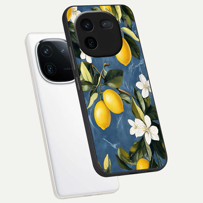  Lemon Dream Garden phone case For iQOO 12 5G showing premium glass back cover with detailed artwork