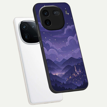  Minimal Night View phone case For iQOO 12 5G showing premium glass back cover with detailed artwork