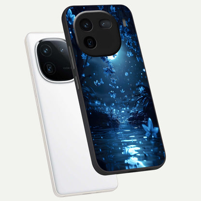  Moonlight Petal Dream phone case For iQOO 12 5G showing premium glass back cover with detailed artwork