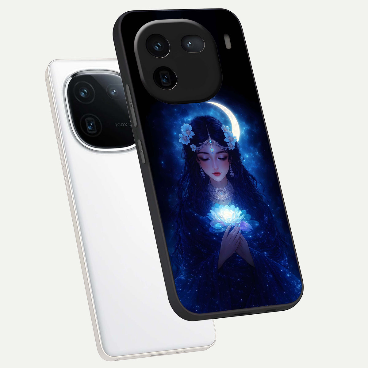  Mystic Moon Queen phone case For iQOO 12 5G showing premium glass back cover with detailed artwork