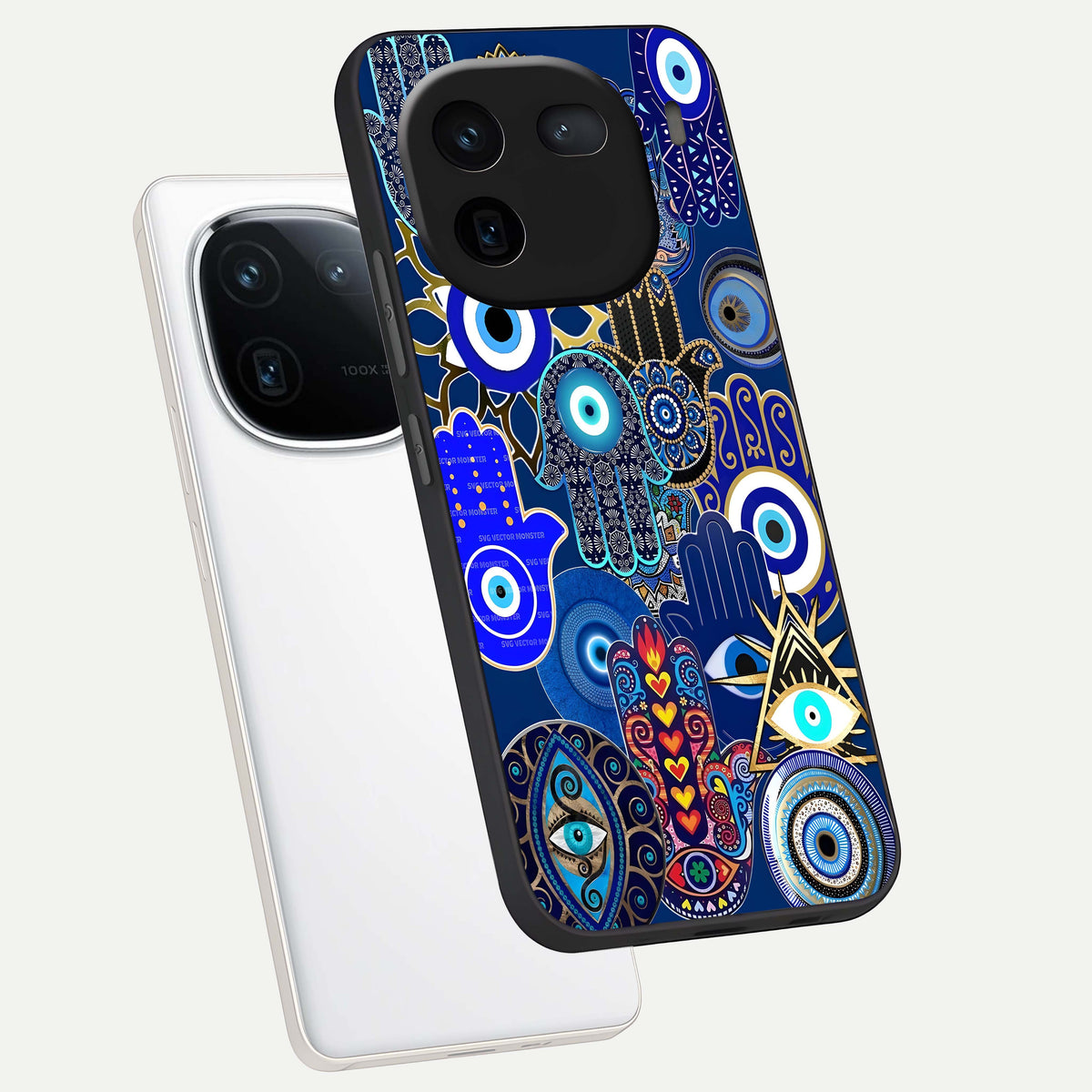  Mystic Palm Guard phone case For iQOO 12 5G showing premium glass back cover with detailed artwork