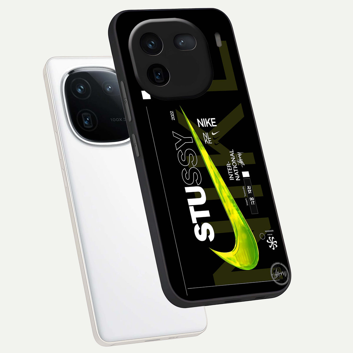  Neon Street Edition phone case For iQOO 12 5G showing premium glass back cover with detailed artwork