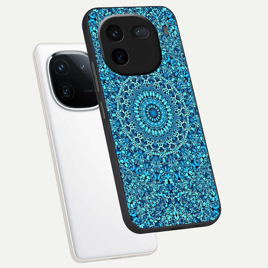 Ocean Bloom Mandala phone case For iQOO 12 5G showing premium glass back cover with detailed artwork