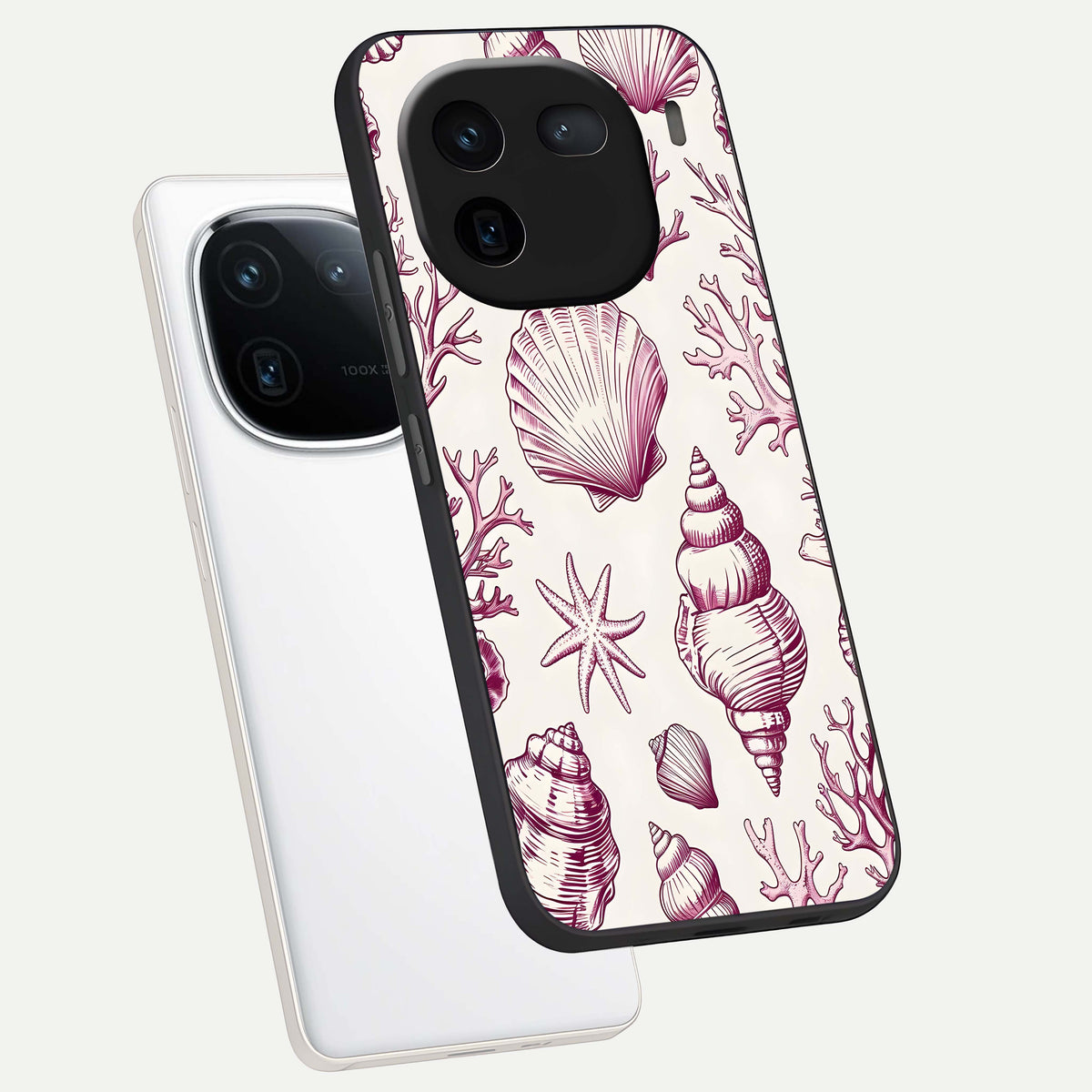  Pink Power Sparks phone case For iQOO 12 5G showing premium glass back cover with detailed artwork