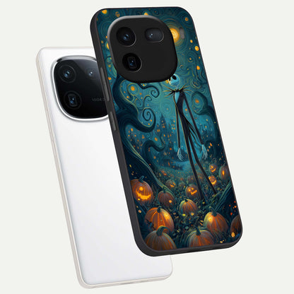  Pumpkin Moonlight Tale phone case For iQOO 12 5G showing premium glass back cover with detailed artwork
