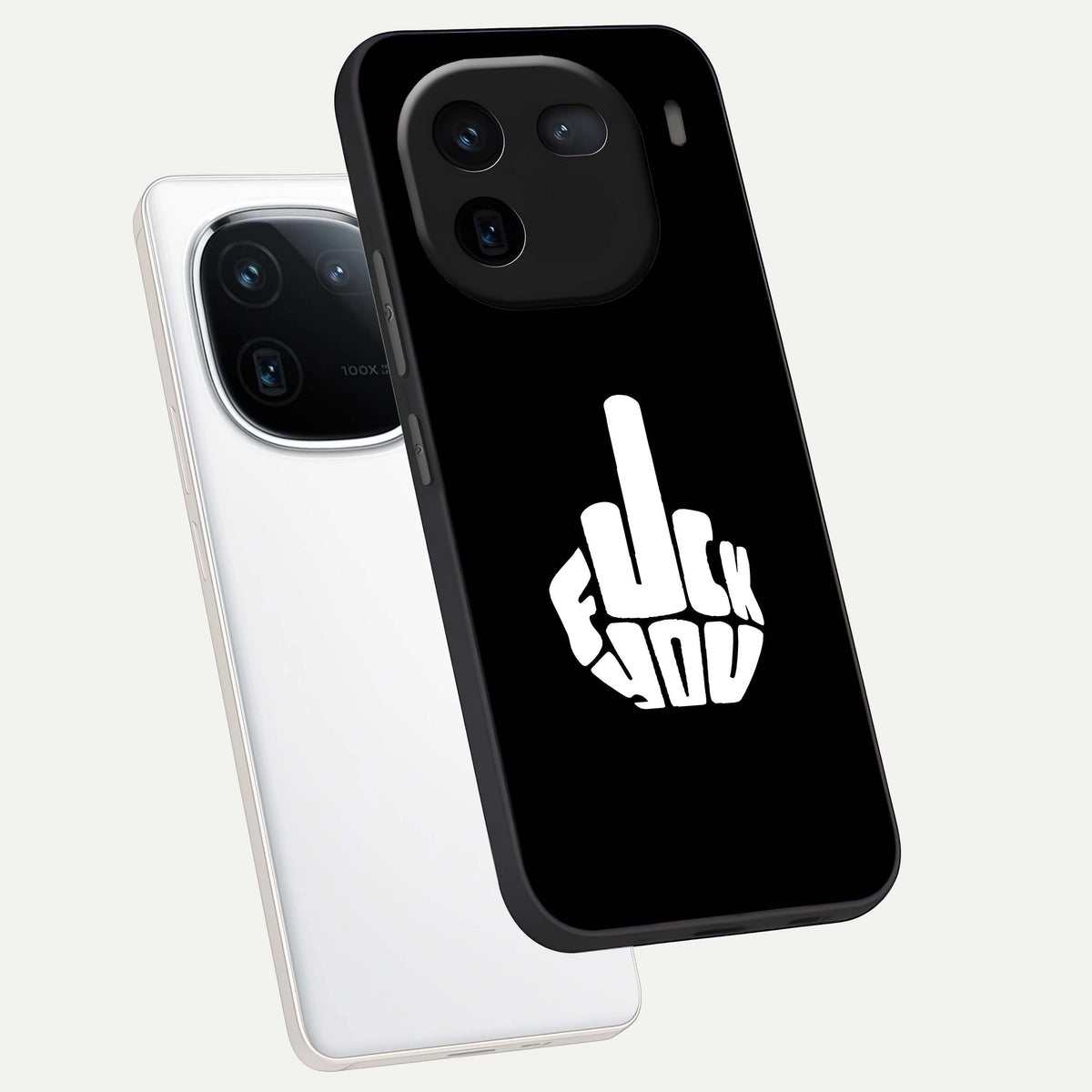  Rebel Mode On phone case For iQOO 12 5G showing premium glass back cover with detailed artwork