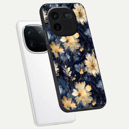  Royal Petal Dream phone case For iQOO 12 5G showing premium glass back cover with detailed artwork