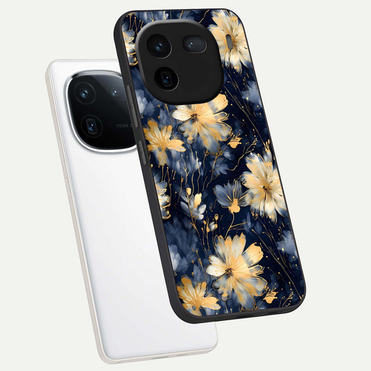  Royal Petal Dream phone case For iQOO 12 5G showing premium glass back cover with detailed artwork