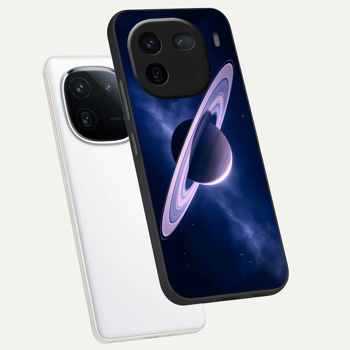  Saturn Ring Mystique phone case For iQOO 12 5G showing premium glass back cover with detailed artwork