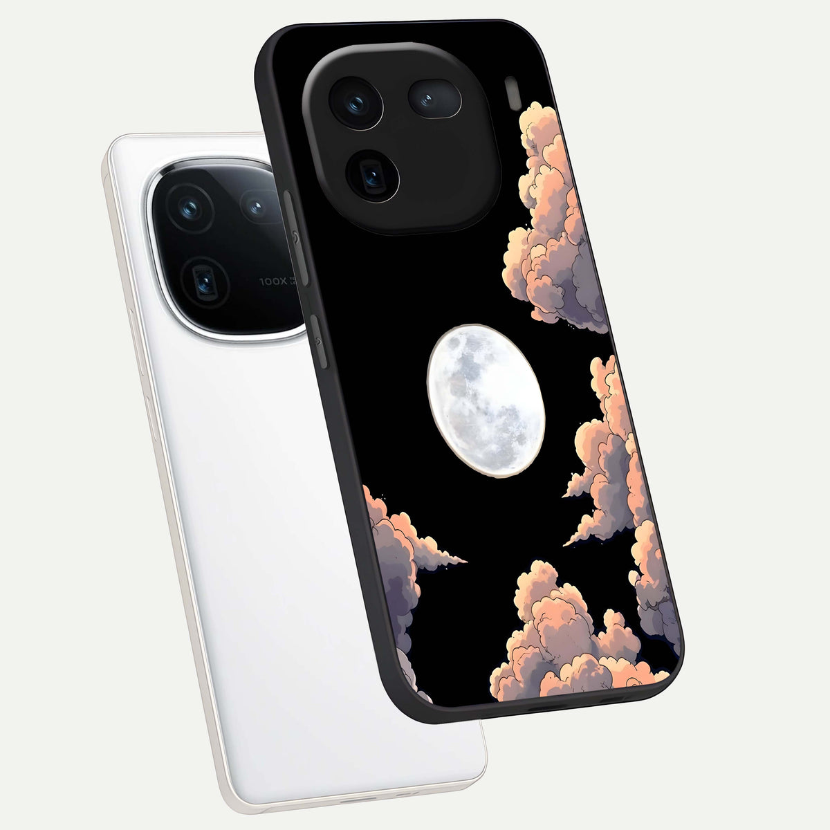  Shade Cloud Moon phone case For iQOO 12 5G showing premium glass back cover with detailed artwork