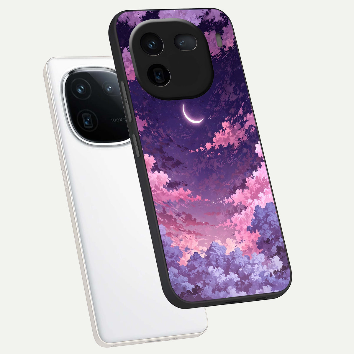  Sky Drift Clouds phone case For iQOO 12 5G showing premium glass back cover with detailed artwork