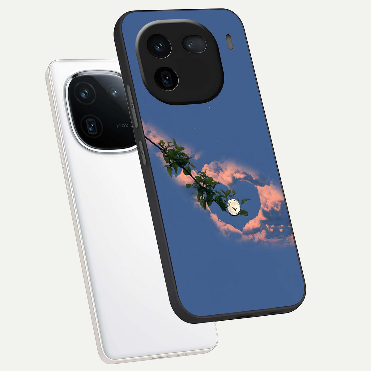  Sky Under Tree phone case For iQOO 12 5G showing premium glass back cover with detailed artwork