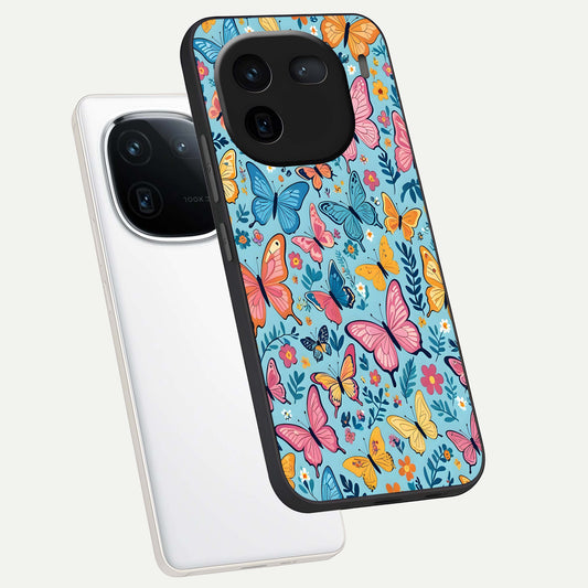  Spring Wing Garden phone case For iQOO 12 5G showing premium glass back cover with detailed artwork