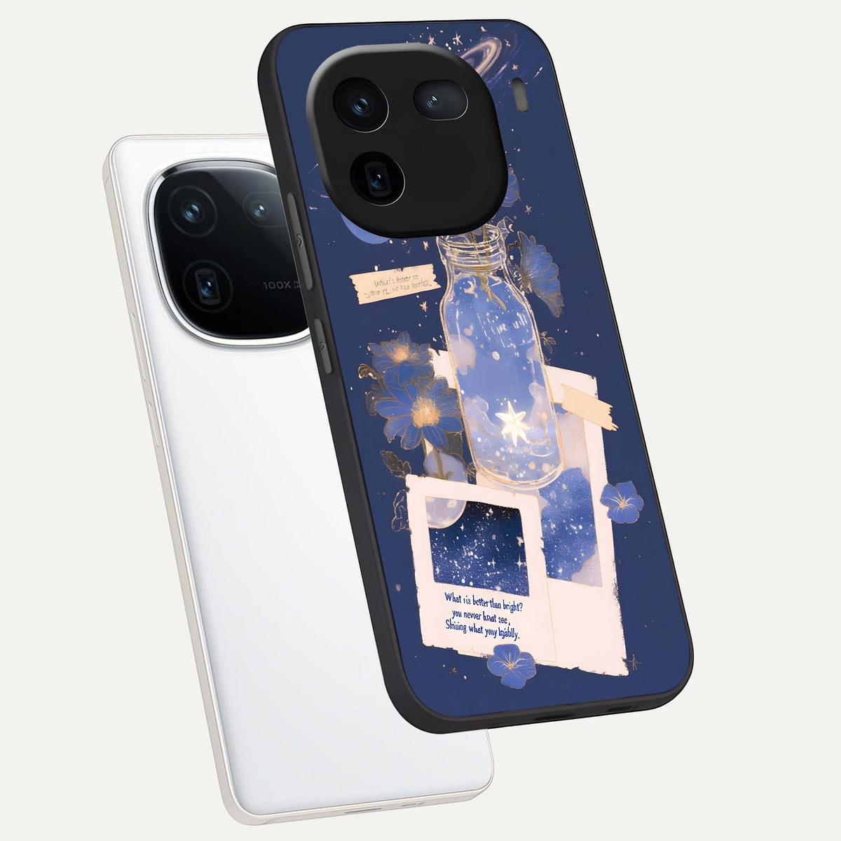  Starlit Cosmic Jar phone case For iQOO 12 5G showing premium glass back cover with detailed artwork